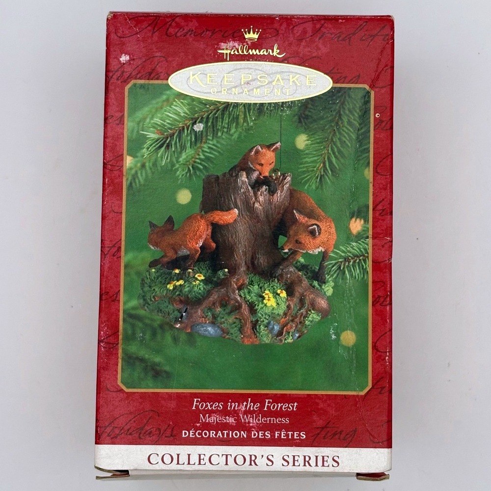 Hallmark Keepsake Ornament 2000 Foxes in the Forest Majestic Wilderness Newman